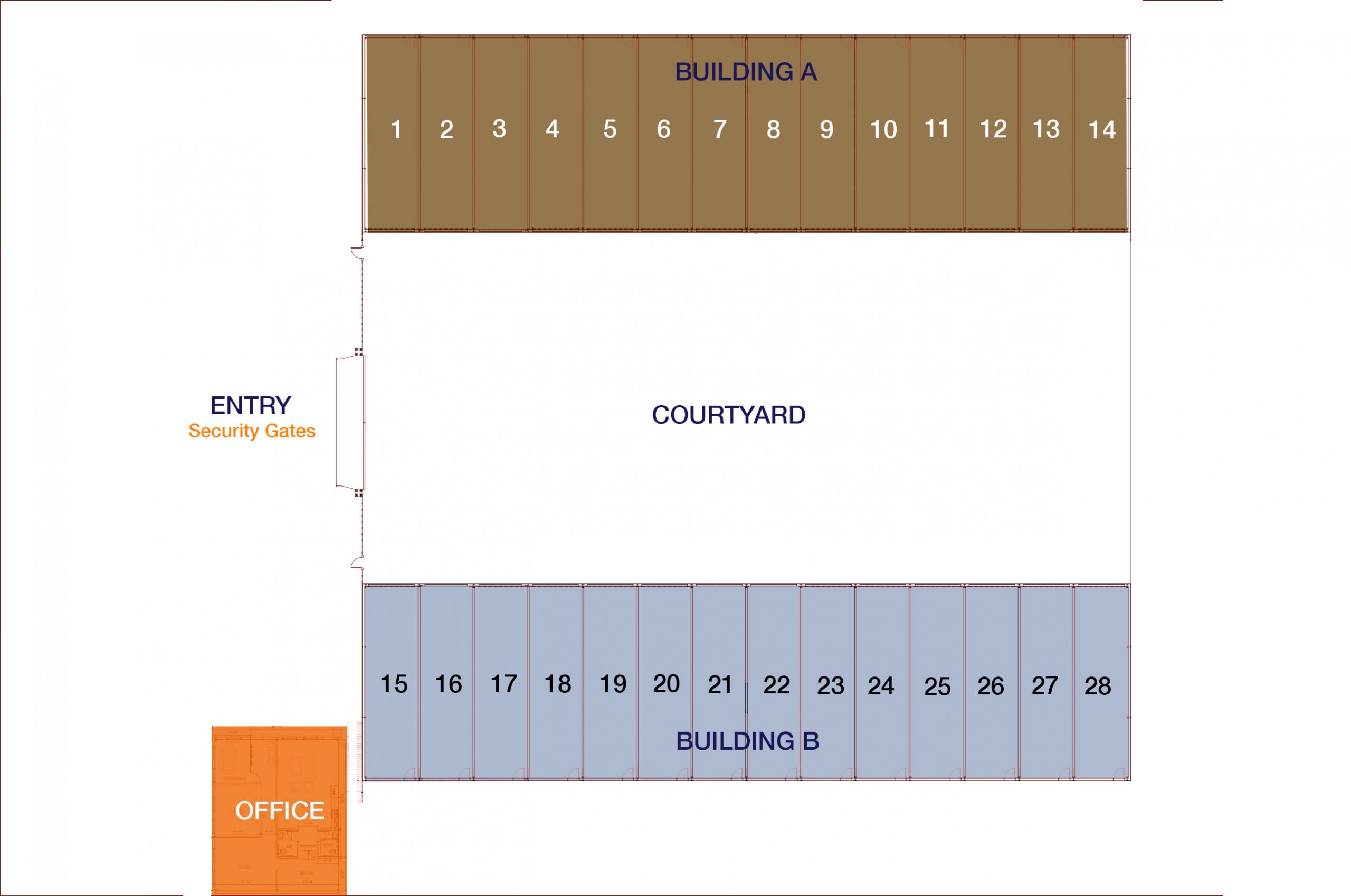 Freedom RV storage facility layout